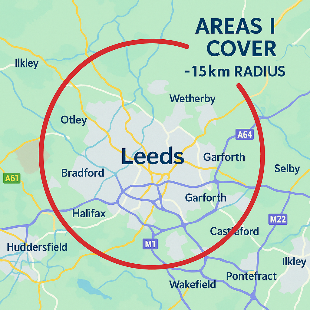 Mole catcher Leeds service area map